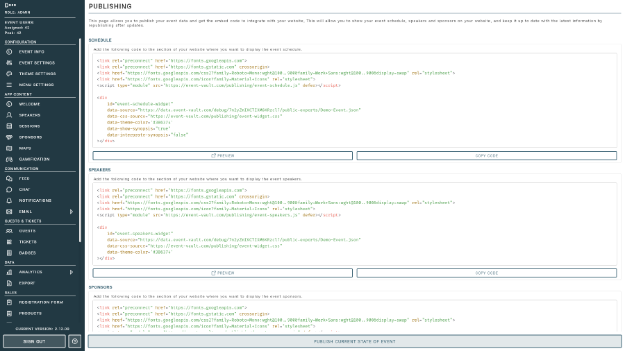 Web Programme: Your Schedule, On Your Own Website