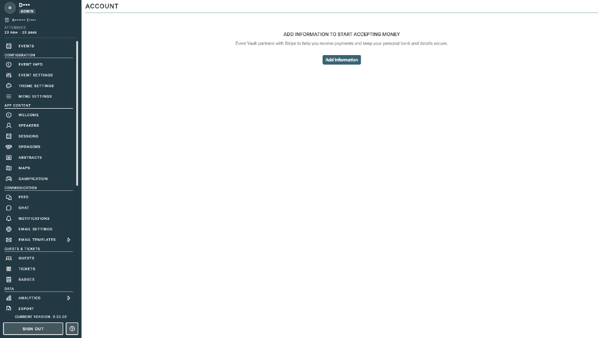 Stripe account setup and verification