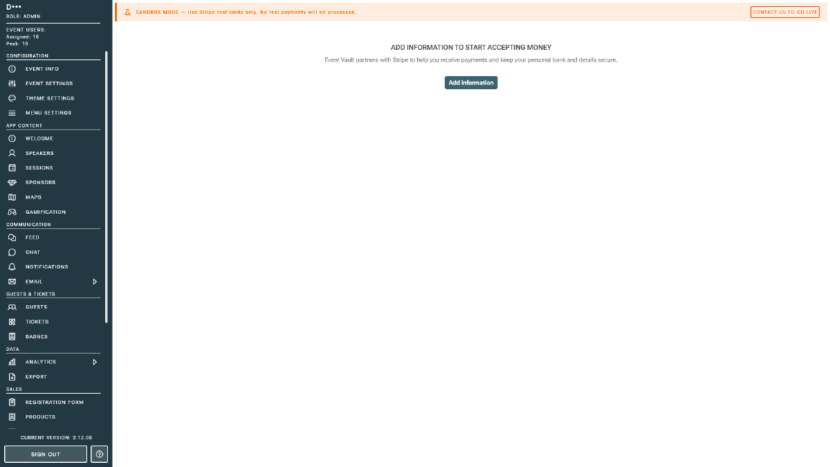 Stripe account setup and verification