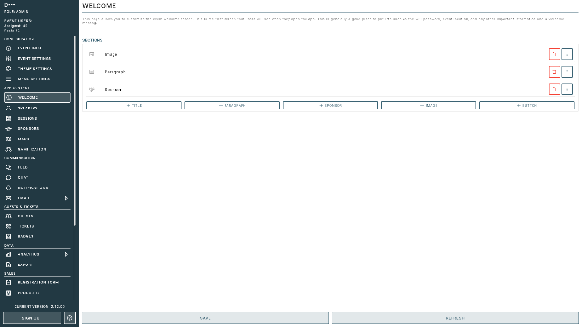 Customizable Welcome Screen Example