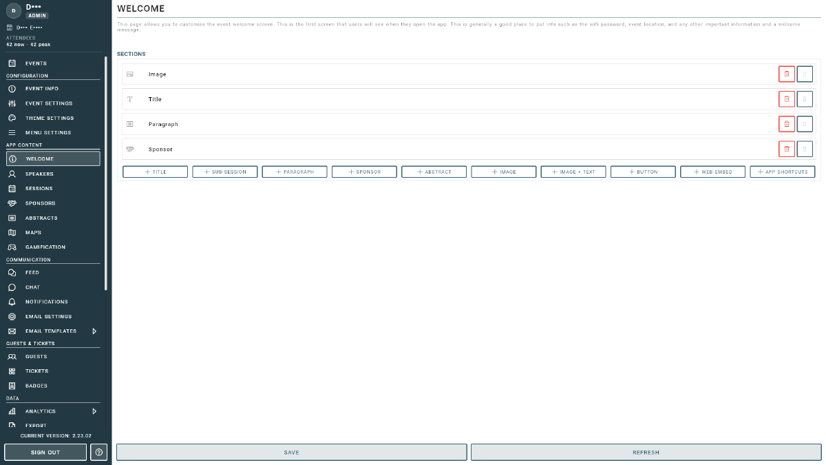 Customizable Welcome Screen Example