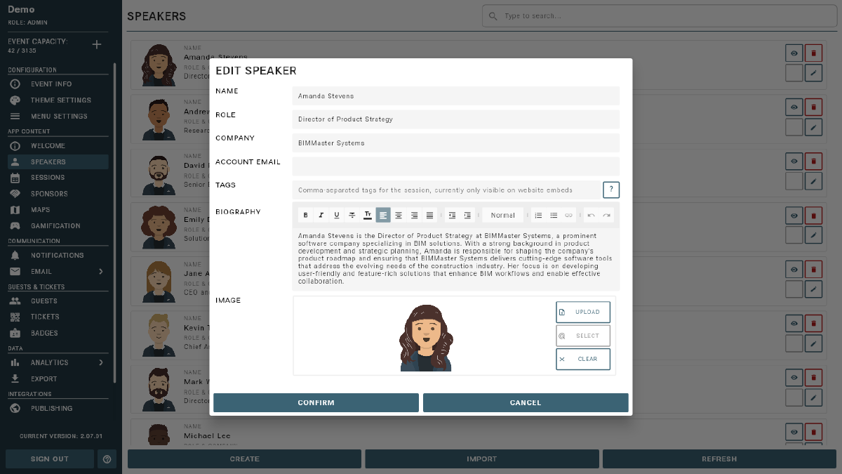 Speaker Profile Example